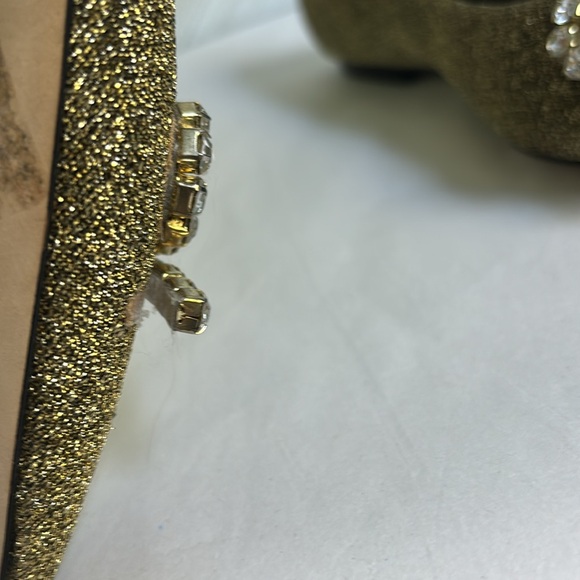 Larroudé Lee Crystal-embellished Gold Flats Size 37 - Picture 10 of 11